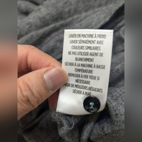 Robert Graham Gray Polo Shirt with Floral Accent XL - Picture 10 of 12